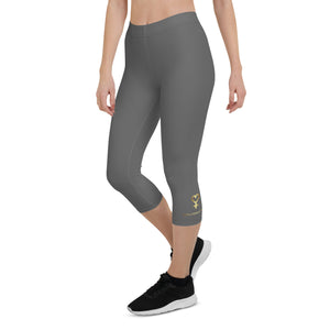 GRAY CAPRI LEGGINGS