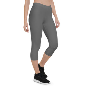 GRAY CAPRI LEGGINGS